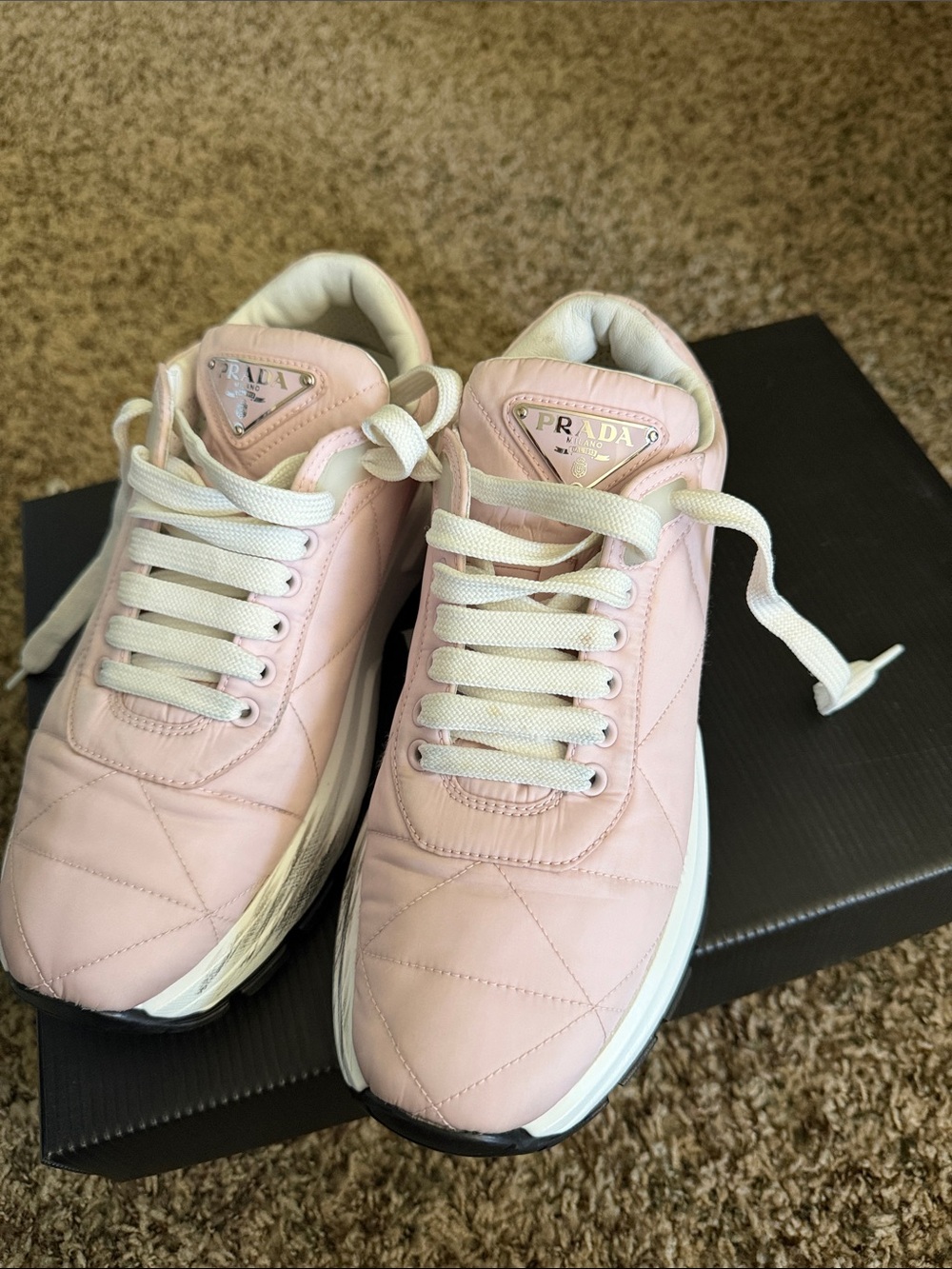 PRADA Lightweight PRAX Sneakers - Rose Pink White - - Picture 13 of 13